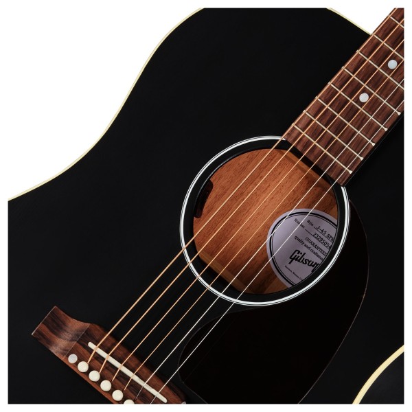 Gibson J-45 Special, Satin Ebony - soundhole