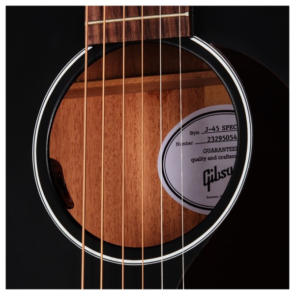 Gibson J-45 Special, Satin Ebony - preamp controls