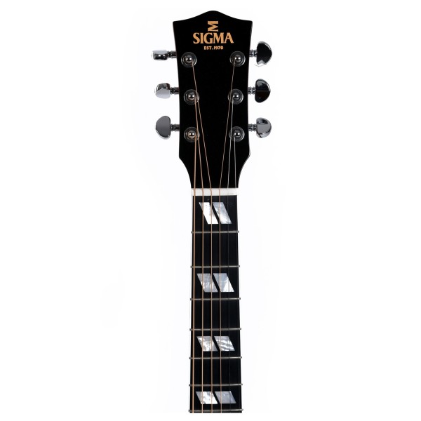 Sigma DM-SG5 Electro Acoustic, Heritage Cherry Sunburst headstock