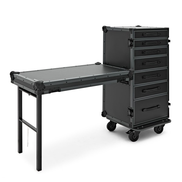 Trojan Pro Stealth 7-Drawer Single Table Heavy-Duty Wheeled Flight Case