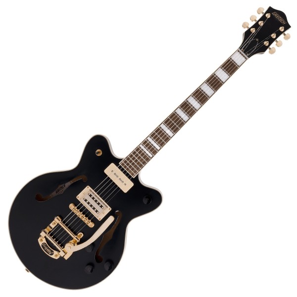 Gretsch G2655TG-P90 Streamliner CB Jr w/ Bigsby Ltd, Matte Black - Front View