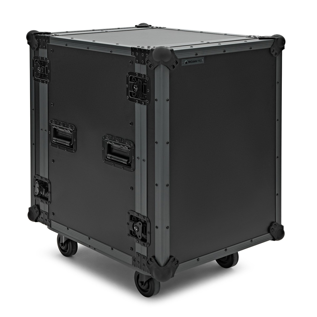 Click to view product details and reviews for Trojan Pro Stealth 16u Heavy Duty Wheeled Rack Flight Case.