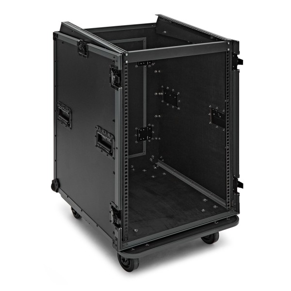 Trojan Pro Stealth 16U Heavy-Duty Wheeled Mixer Rack Flight Case