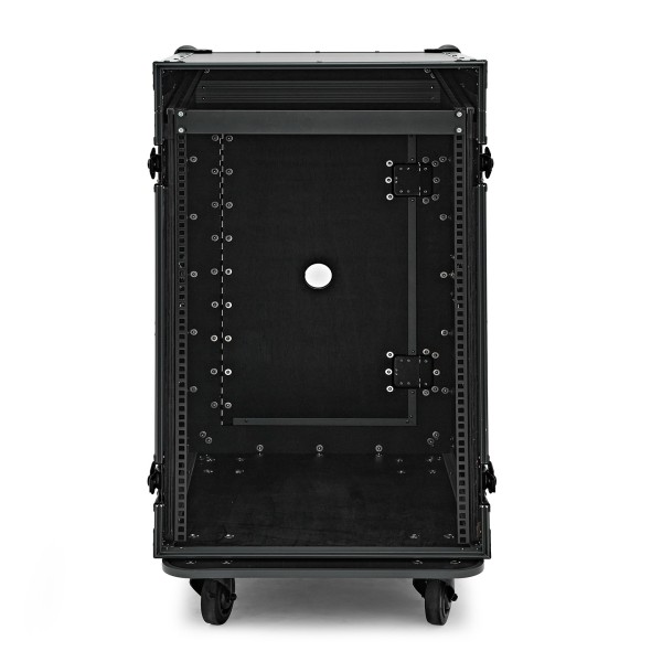 Trojan Pro Stealth 16U Heavy-Duty Wheeled Mixer Rack Flight Case