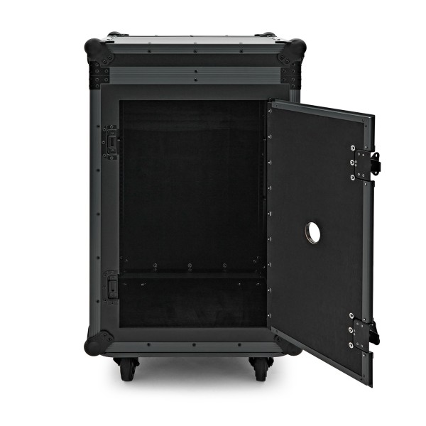 Trojan Pro Stealth 16U Heavy-Duty Wheeled Mixer Rack Flight Case