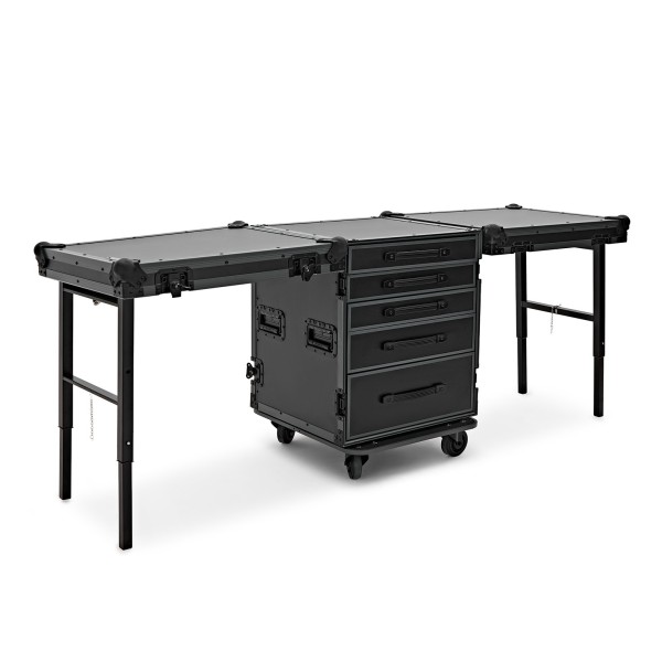 Trojan Pro Stealth 5-Drawer Dual Table Heavy-Duty Wheeled Flight Case