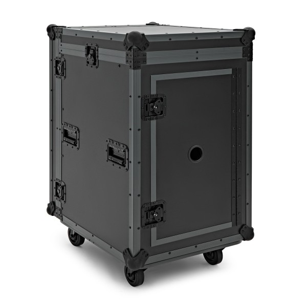 Trojan Pro Stealth 16U Heavy-Duty Wheeled Mixer Rack Flight Case
