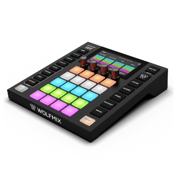 Wolfmix W1 MK3 DMX Lighting Controller - Right Angle