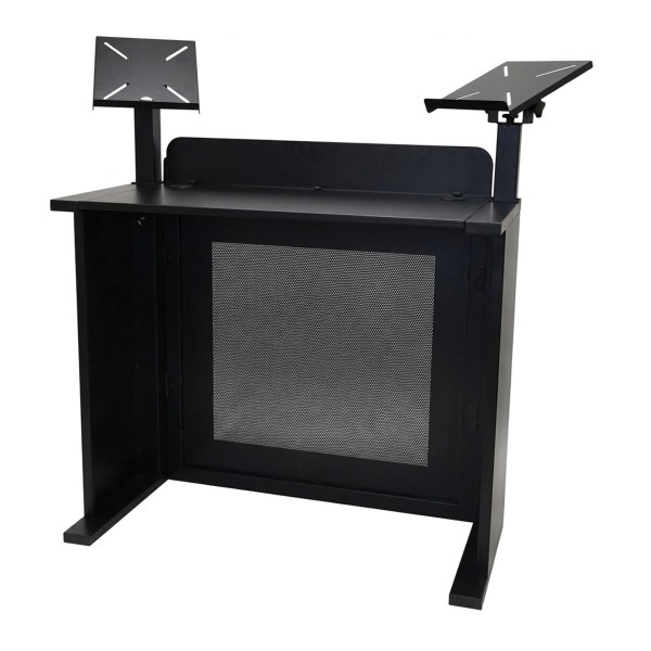 Equinox Event Booth Foldable DJ Booth, Black - Back