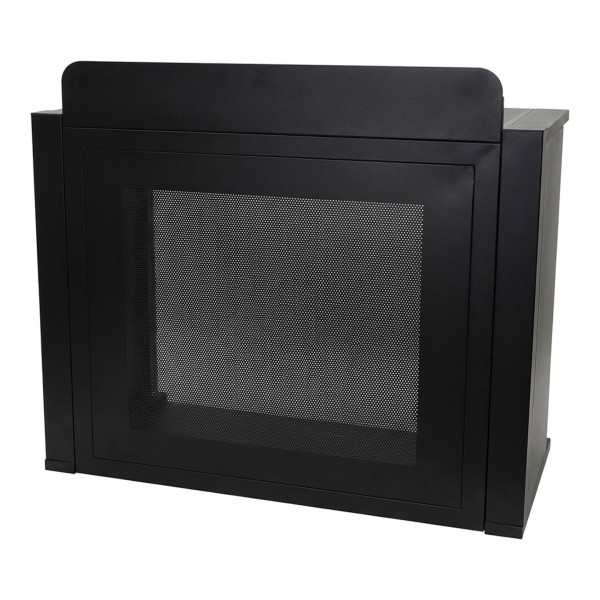 Equinox Event Booth Foldable DJ Booth, Black - No Shelves, Front