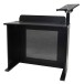 Equinox Event Booth Foldable DJ Booth, Black - One Shelf, Back
