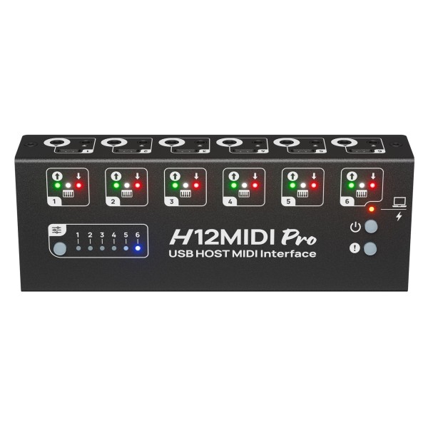CME H12MIDI Pro USB Host MIDI Interface - Front Top