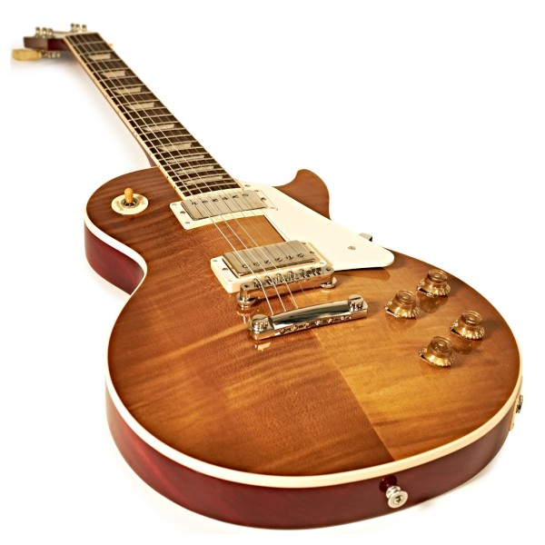 Gibson Les Paul Standard 50s Figured Top, Dirty Lemon Burst#217850033 - angled shot