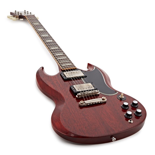 Gibson Custom 1961 Les Paul SG Standard Reissue Stop-Bar VOS, Cherry Red #503051 - angled shot