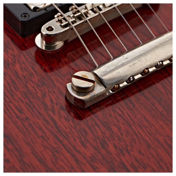 Gibson Custom 1961 Les Paul SG Standard Reissue Stop-Bar VOS, Cherry Red #503051 - bridge