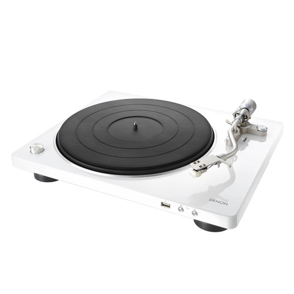 Denon DP-450 Hi-Fi Turntable w/ USB, White
