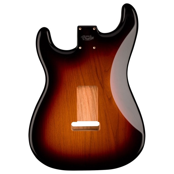 Fender Alder Body Strat Vintage Bridge Mount, 3 Tone Sunburst - back