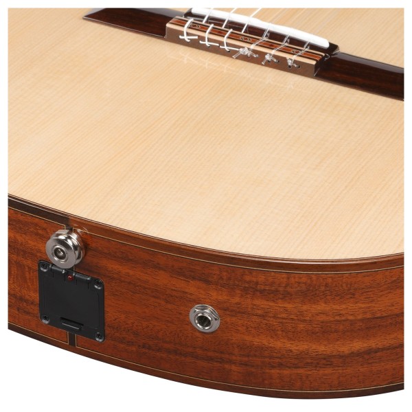 Ibanez GA360TCE-NT Classical Guitar, Natural High Gloss - jack socket