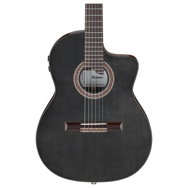 Ibanez GA360TCE-TBK Classical Guitar, Transparent Black High Gloss - body