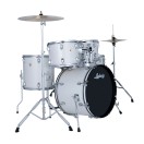 Ludwig Accent Fuse 20" 5pc Drum Kit, Snow Dust