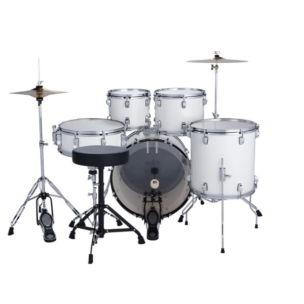 Ludwig Accent Fuse 20" 5pc Drum Kit, Snow Dust