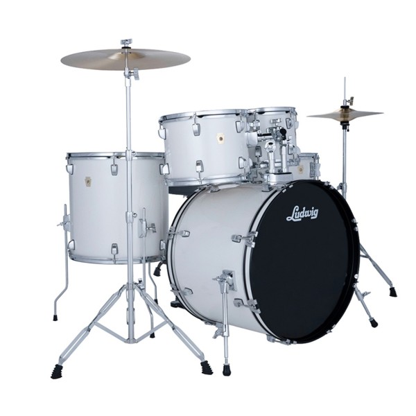 Ludwig Accent 22" Drive 5pc Drum Kit, Snow Dust