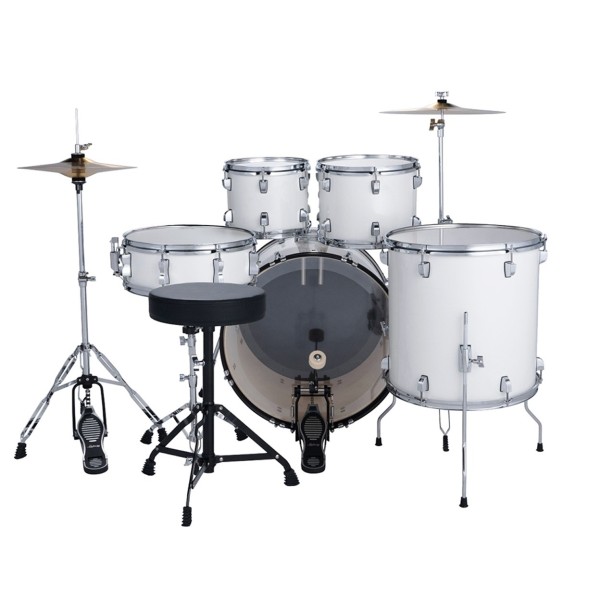 Ludwig Accent 22" Drive 5pc Drum Kit, Snow Dust