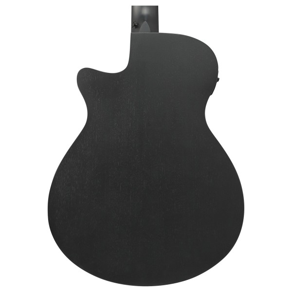 Ibanez AEGB420-BOT 4-String Acoustic Bass, Black Out - back of body