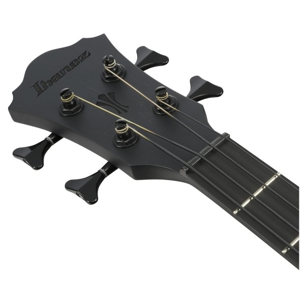 Ibanez AEGB420-BOT 4-String Acoustic Bass, Black Out - headstock