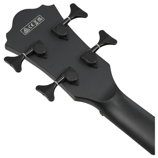 Ibanez AEGB420-BOT 4-String Acoustic Bass, Black Out - back of headstock