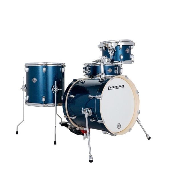 Ludwig Breakbeats 16" 4pc Shell Pack, Deep Blue Sparkle