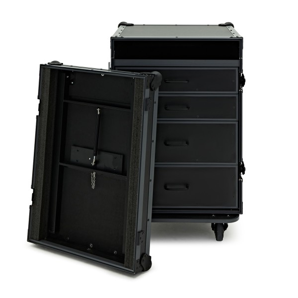 Trojan Pro Stealth 4-Drawer Single Table Heavy-Duty Wheeled Flight Case