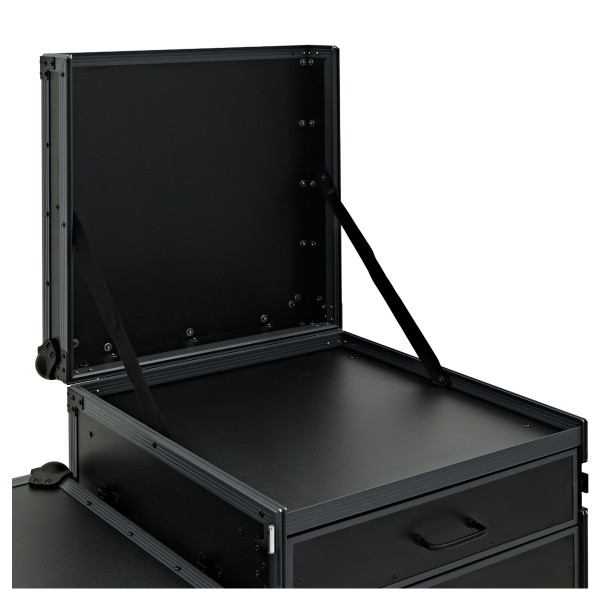 Trojan Pro Stealth 4-Drawer Single Table Heavy-Duty Wheeled Flight Case