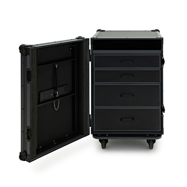 Trojan Pro Stealth 4-Drawer Single Table Heavy-Duty Wheeled Flight Case