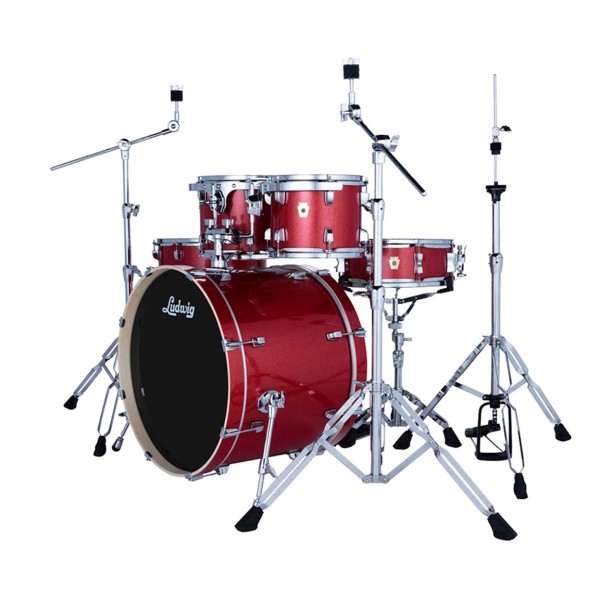 Ludwig Evolution 22" 5pc Drum Kit, Crimson Sparkle