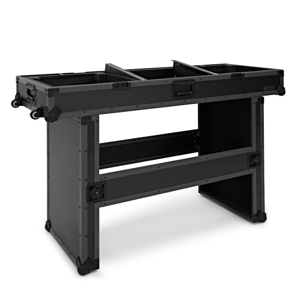 Trojan Pro Stealth Collapsible DJ Table Heavy-Duty Wheeled Flight Case