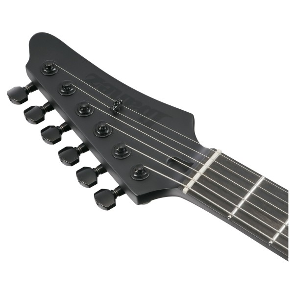 Ibanez AZ41B1-BKF Iron Label, Black Flat - headstock