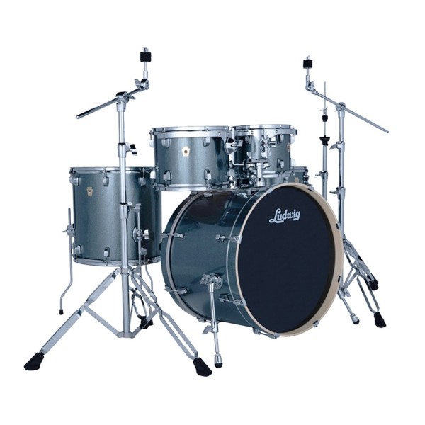 Ludwig Evolution 22" 5pc Drum Kit, Atlantic Sparkle