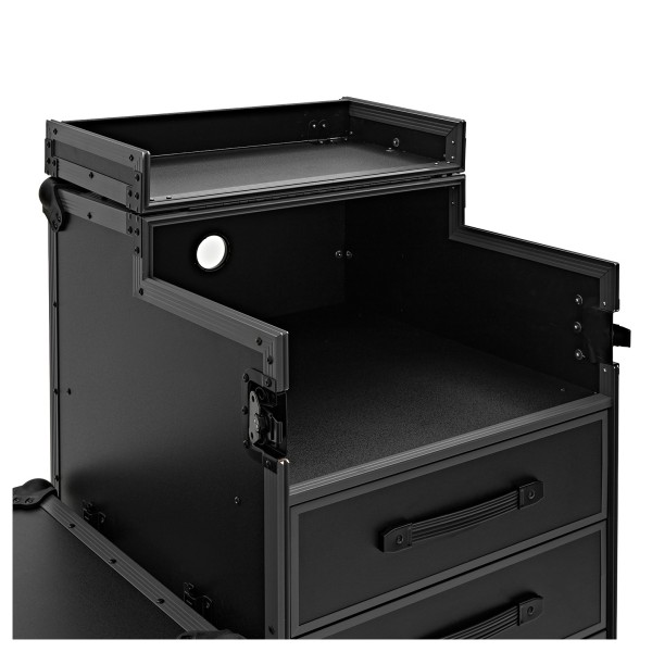 Trojan Pro Stealth DJ Drawer Single Table Heavy-Duty Wheeled Flight Case