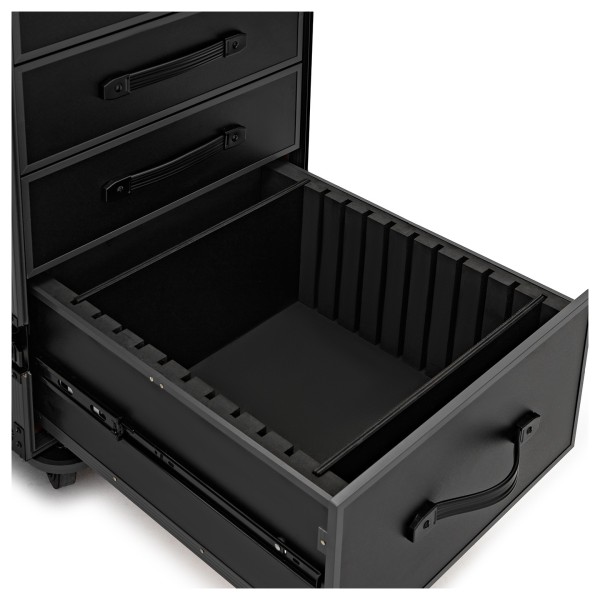 Trojan Pro Stealth DJ Drawer Single Table Heavy-Duty Wheeled Flight Case