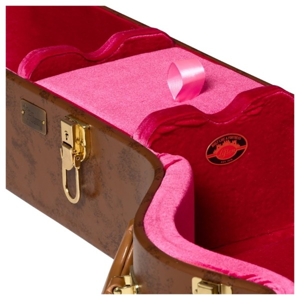 Gibson Lifton Historic Brown/Pink Hardshell Case, SJ-200 - badge