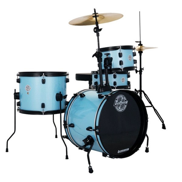 Ludwig Pocket Kit, Crystal Blue Sparkle