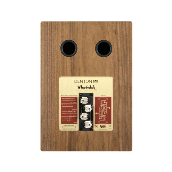 Wharfedale Denton 85 Speakers, Walnut - Rear View