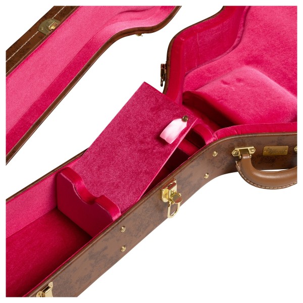 Gibson Lifton Historic Brown/Pink Hardshell Case, ES-335 - storage compartment