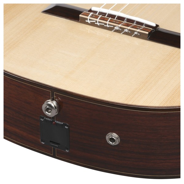 Ibanez GA380CE-NT Classical Guitar, Natural High Gloss - jack socket
