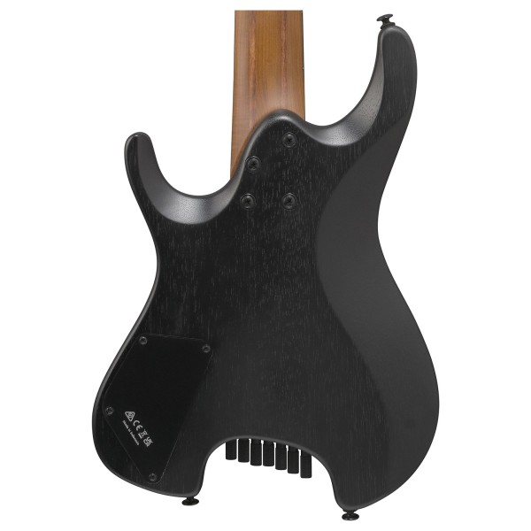 Ibanez QX527B-WK Quest Headless 7-String, Weathered Black - back of body