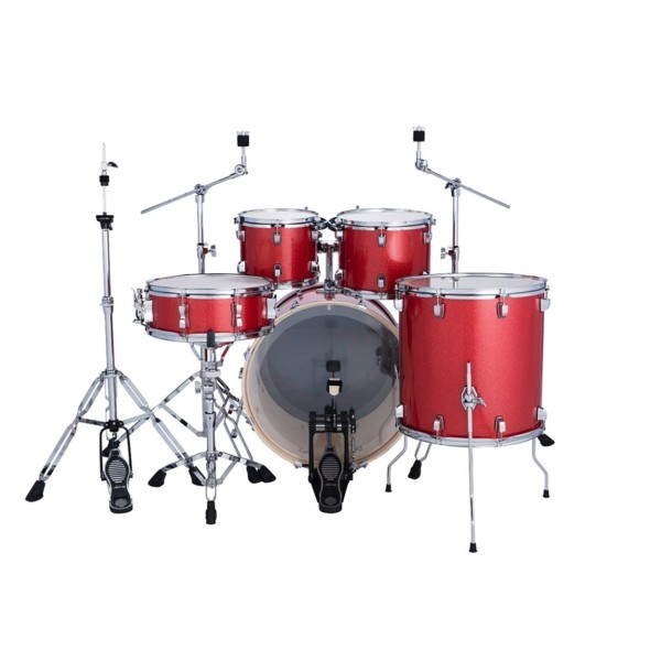 Ludwig Evolution 22" 5pc Complete Drum Kit, Crimson Sparkle