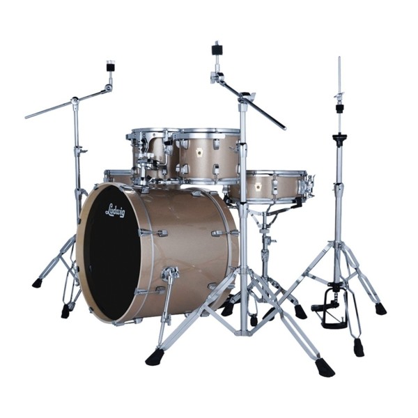 Ludwig Evolution 22" 5pc Complete Drum Kit, Prosecco Sparkle
