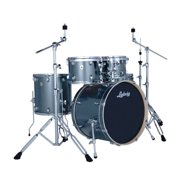 Ludwig Evolution 22" 5pc Complete Drum Kit, Atlantic Sparkle