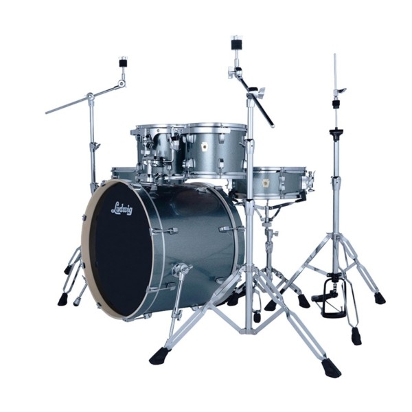 Ludwig Evolution 22" 5pc Complete Drum Kit, Atlantic Sparkle